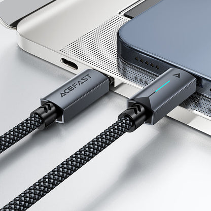 Kabl za podatke i punjenje USB-C - USB-C Acefast C19-03, 60W, 1.2m, Crni