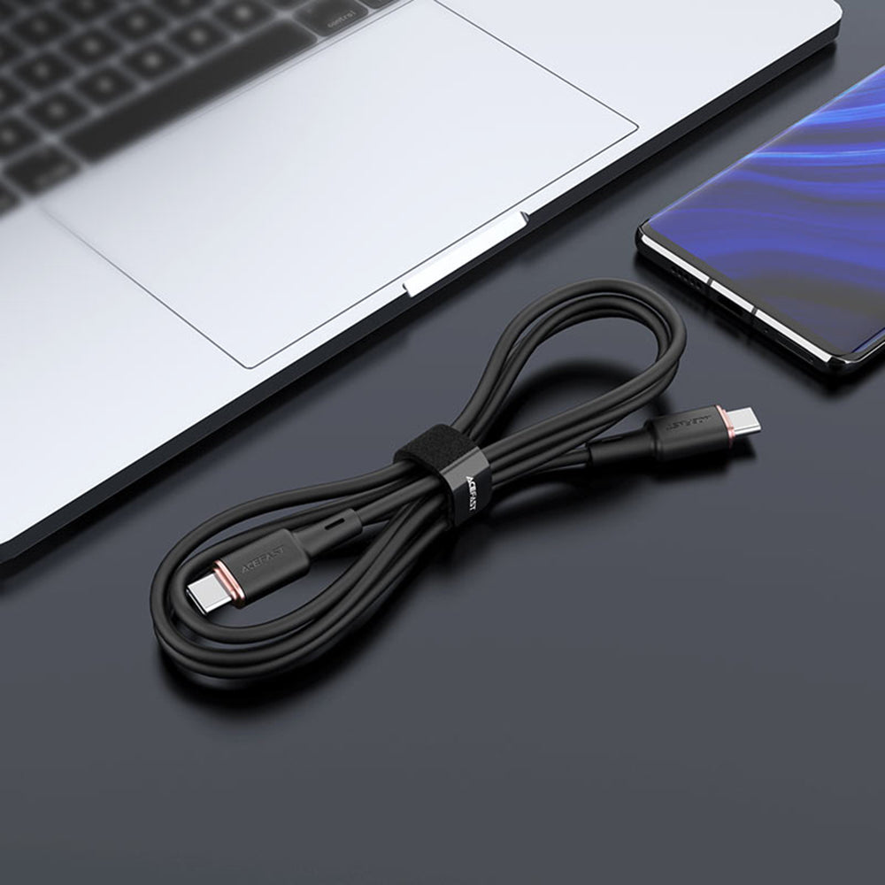 Kabl za podatke i punjenje USB-C - USB-C Acefast C2-03, 60W, 1.2m, Crni