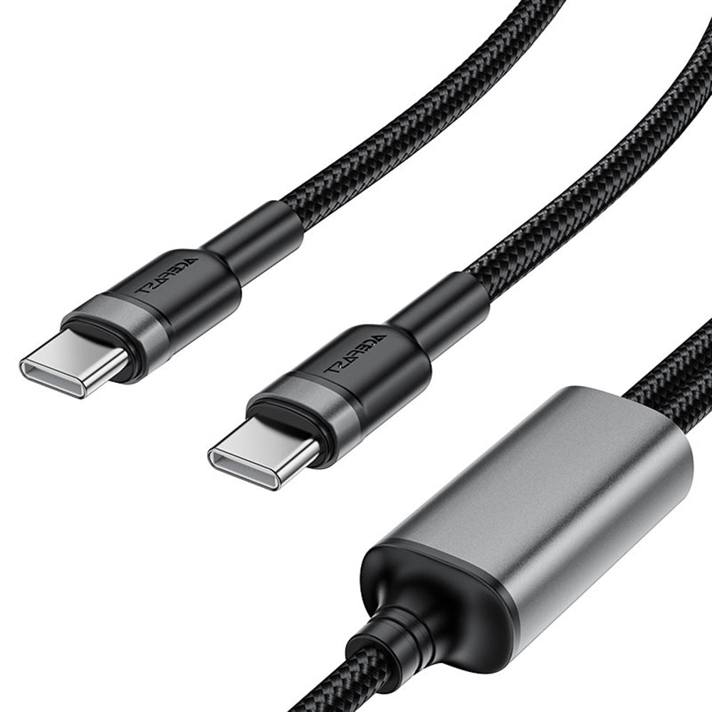 Kabl za prenos podataka i punjenje USB-C - 2 x USB-C Acefast C22-02, 100W, 1.25m, Crni