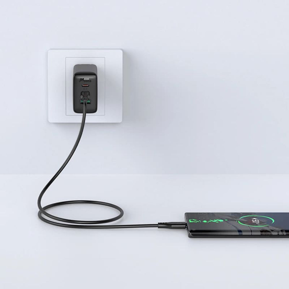 Kabl za prenos podataka i punjenje USB-C - USB-C Acefast C3-03, 60W, 1.2m, Crni