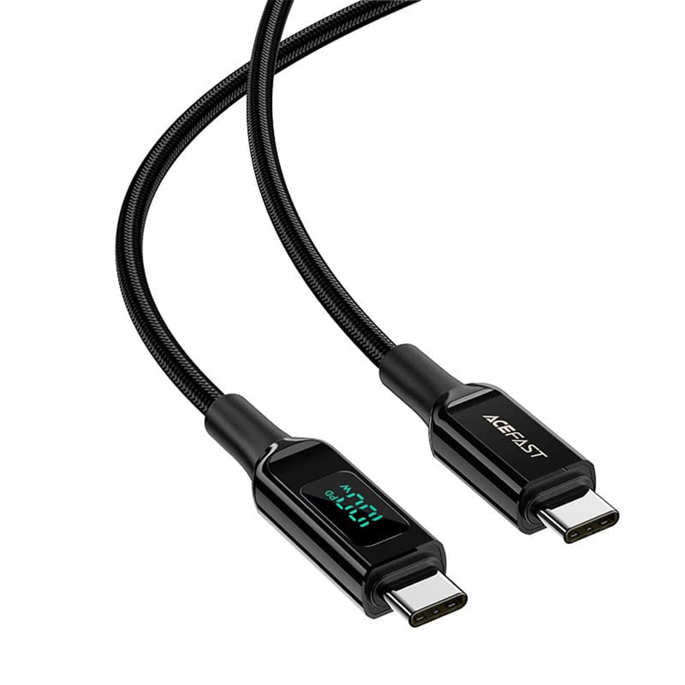 Kabl za Prenos Podataka i Punjenje USB-C - USB-C Acefast C6-03 Display, 100W, 2m, Crni
