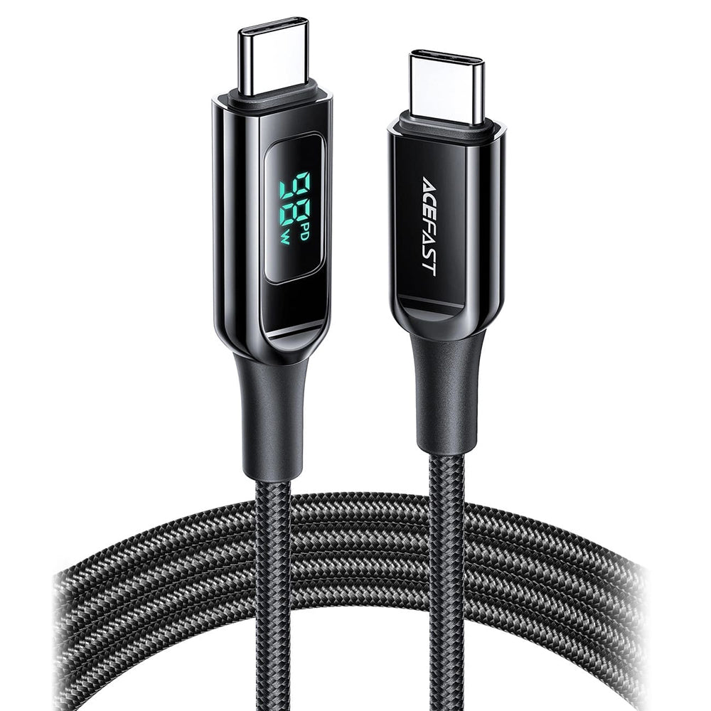Kabl za Prenos Podataka i Punjenje USB-C - USB-C Acefast C6-03 Display, 100W, 2m, Crni