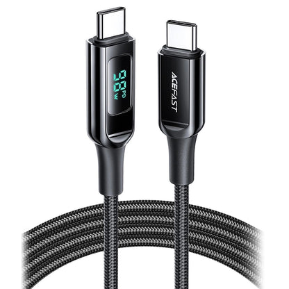 Kabl za Prenos Podataka i Punjenje USB-C - USB-C Acefast C6-03 Display, 100W, 2m, Crni