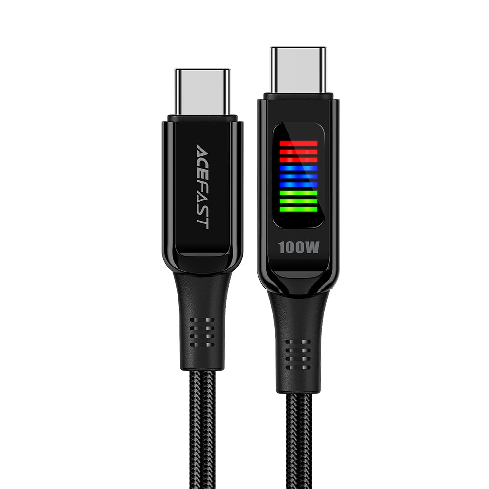 Kabl za Prenos Podataka i Punjenje USB-C - USB-C Acefast C7-03, 100W, 1.2m, Crni
