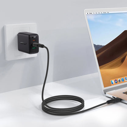 Kabl za prenos podataka i punjenje USB-C - USB-C Acefast C8-03, 60W, 1.2m, Crni