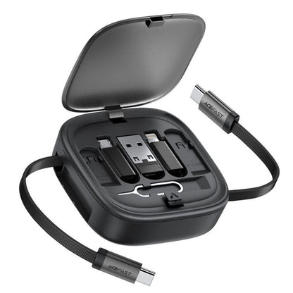 Kabl za prenos podataka i punjenje USB-C - USB-C Acefast Travel J3, 60W, 0.95m, Crni
