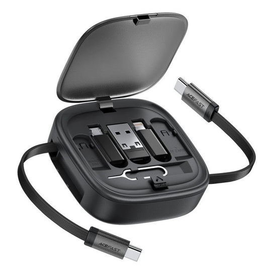 Kabl za prenos podataka i punjenje USB-C - USB-C Acefast Travel J3, 60W, 0.95m, Crni