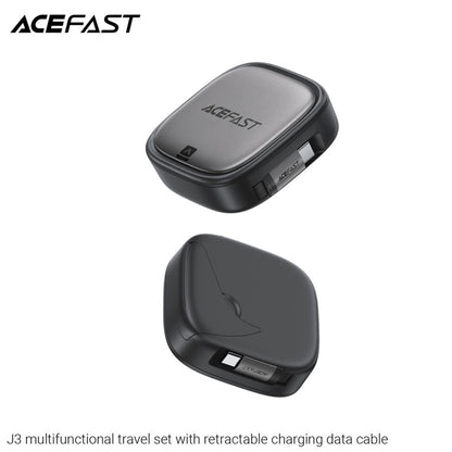 Kabl za prenos podataka i punjenje USB-C - USB-C Acefast Travel J3, 60W, 0.95m, Crni