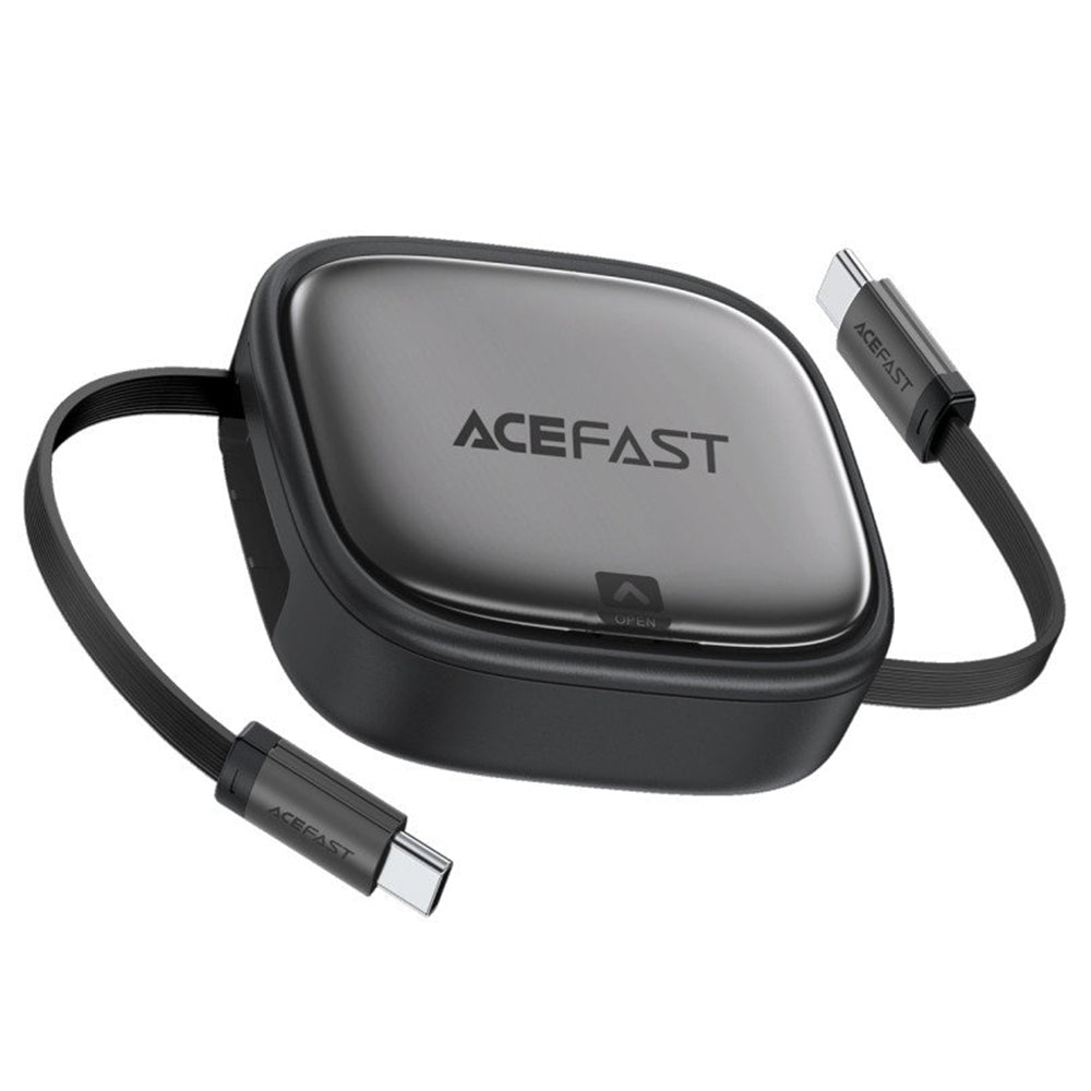 Kabl za prenos podataka i punjenje USB-C - USB-C Acefast Travel J3, 60W, 0.95m, Crni