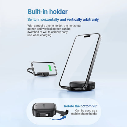 Kabl za prenos podataka i punjenje USB-C - USB-C Acefast Travel J3, 60W, 0.95m, Crni