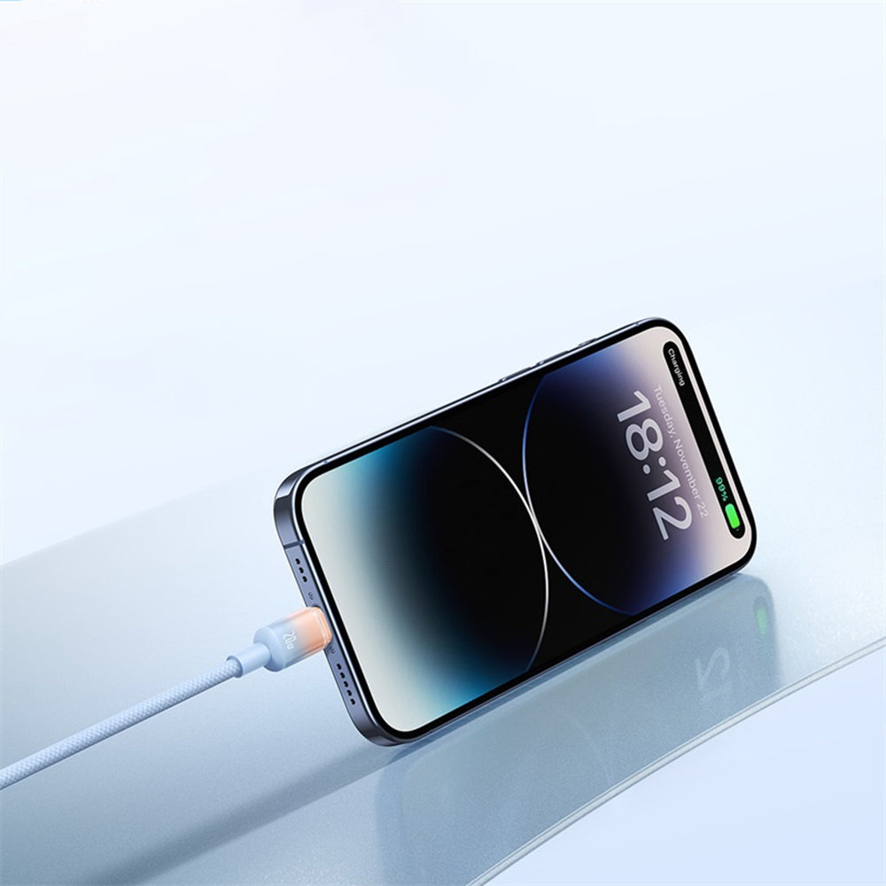 Kabl za Podatke i Punjenje USB-C - USB-C Baseus Discolor, 100W, 2m, Plavo Zelen E0420703