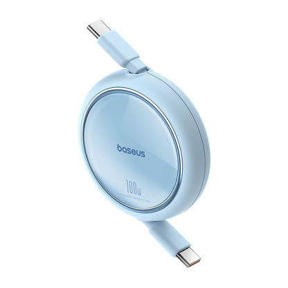 Kabl za prenos podataka i punjenje USB-C - USB-C Baseus Free2Draw Mini Retractable, 100W, 1m, Plavi P10364500311-00