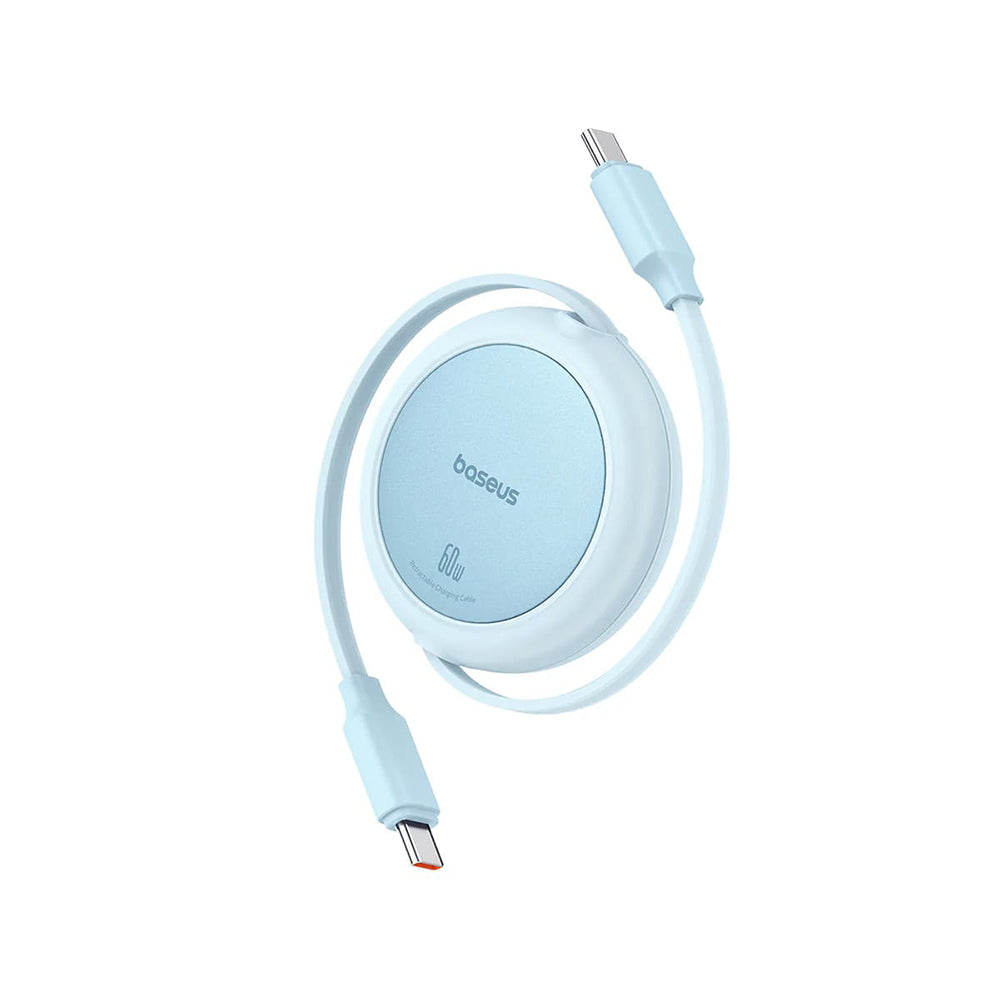 Kabl za prenos podataka i punjenje USB-C - USB-C Baseus Free2Pull Mini Retractable, 60W, 1m, Plavi P10364500311-01