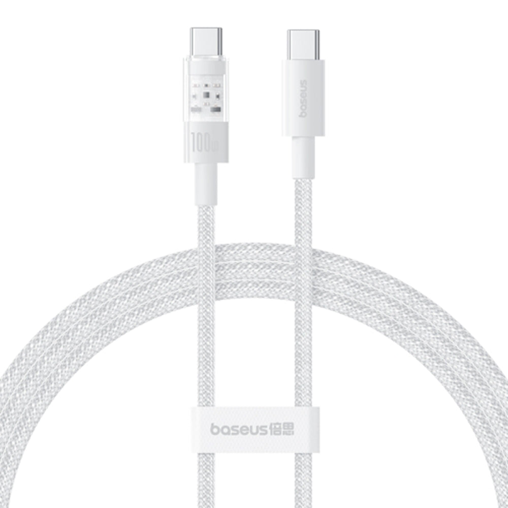 Kabl za Prenos Podataka i Punjenje USB-C - USB-C Baseus Gem, 100W, 1m, Beli P10373000211-00
