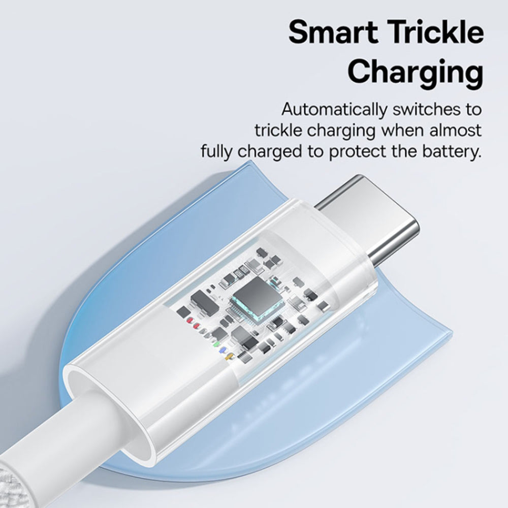 Kabl za Prenos Podataka i Punjenje USB-C - USB-C Baseus Gem, 100W, 1m, Beli P10373000211-00