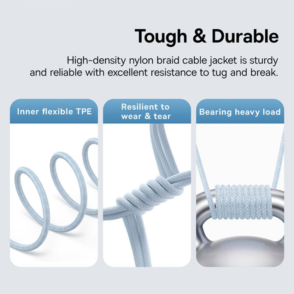 Kabl za prenos podataka i punjenje USB-C - USB-C Baseus Gem, 100W, 1m, Plava P10373000311-00