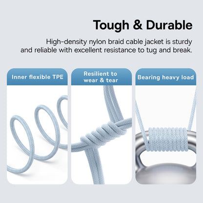 Kabl za prenos podataka i punjenje USB-C - USB-C Baseus Gem, 100W, 1m, Plava P10373000311-00