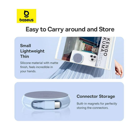 Kabl za prenos podataka i punjenje USB-C - USB-C Baseus Pathfinder Retractable, 100W, 1m, Plavi P10368400311-00