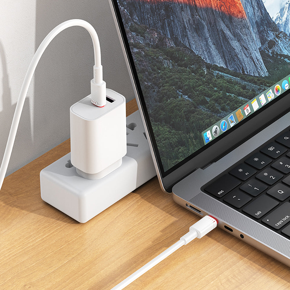 Kabl za podatke i punjenje USB-C - USB-C Borofone BX110 Beneficio, 60W, 1m, Beli