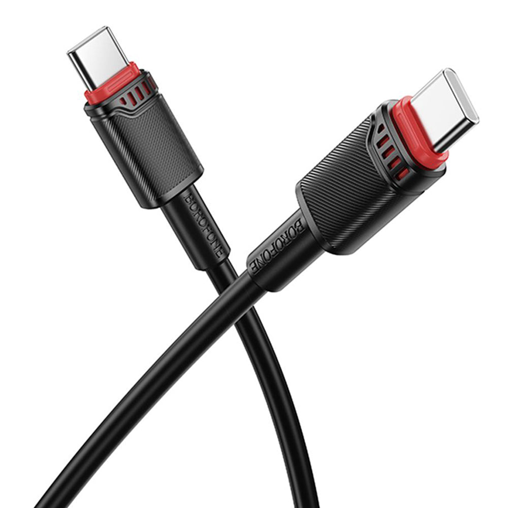 Kabl za Podatke i Punjenje USB-C - USB-C Borofone BX110 Beneficio, 60W, 1m, Crni