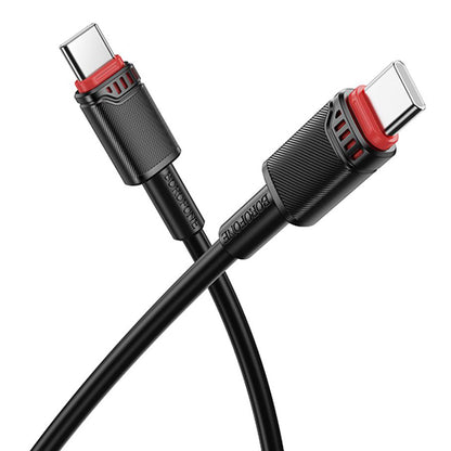 Kabl za Podatke i Punjenje USB-C - USB-C Borofone BX110 Beneficio, 60W, 1m, Crni