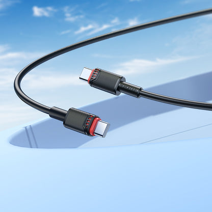 Kabl za Podatke i Punjenje USB-C - USB-C Borofone BX110 Beneficio, 60W, 1m, Crni