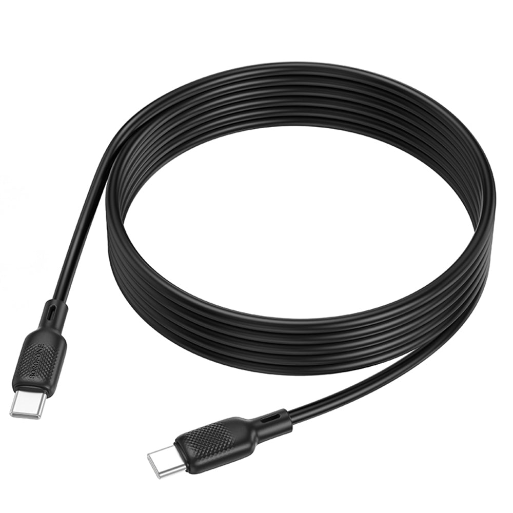 Kabl za prenos podataka i punjenje USB-C - USB-C Borofone BX113 Lenny, 60W, 2m, Crni