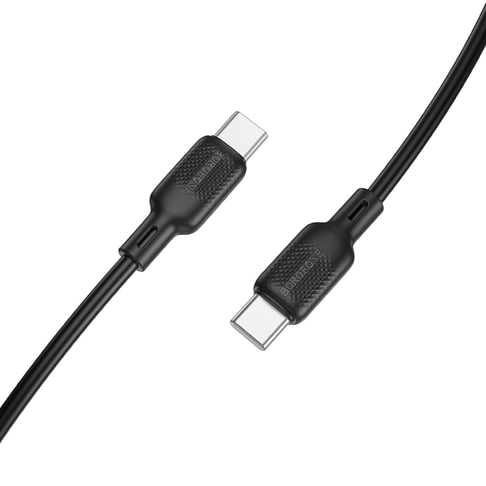 Kabl za prenos podataka i punjenje USB-C - USB-C Borofone BX113 Lenny, 60W, 2m, Crni