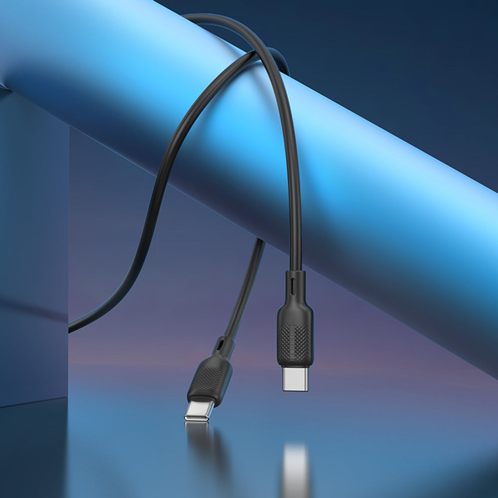 Kabl za prenos podataka i punjenje USB-C - USB-C Borofone BX113 Lenny, 60W, 2m, Crni