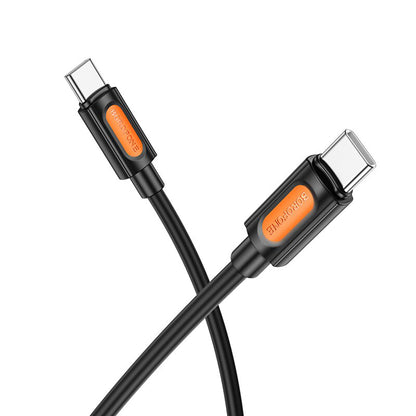 Kabl za Prenos Podataka i Punjenje USB-C - USB-C Borofone BX114 Silikon, 60W, 1m, Crni