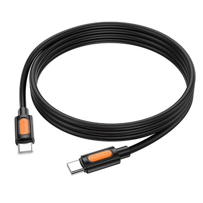 Kabl za Prenos Podataka i Punjenje USB-C - USB-C Borofone BX114 Silikon, 60W, 1m, Crni