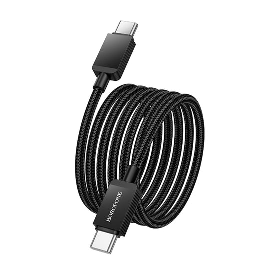 Kabl za Prenos Podataka i Punjenje USB-C - USB-C Borofone BX120 Placer, 60W, 1m, Crni