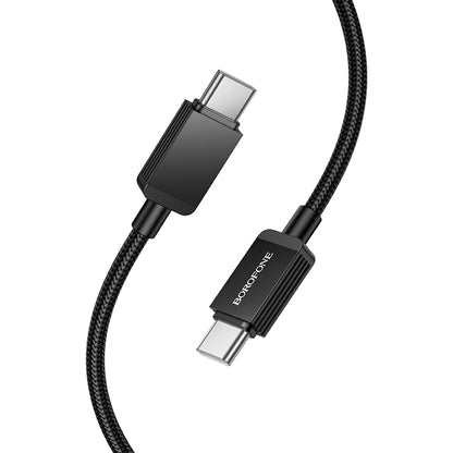 Kabl za Prenos Podataka i Punjenje USB-C - USB-C Borofone BX120 Placer, 60W, 1m, Crni