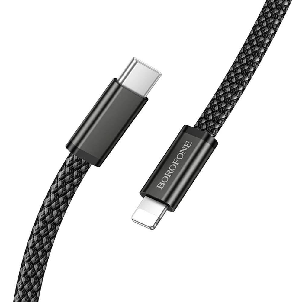 USB-C - USB-C kabl za prenos podataka i punjenje Borofone BX124 Peace, 30W, 1m, Crni