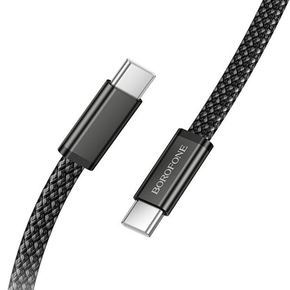 USB-C - USB-C kabl za podatke i punjenje Borofone BX124 Peace, 60W, 1m, Crni