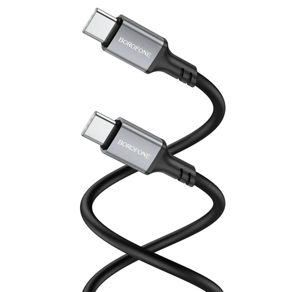 Kabl za podatke i punjenje USB-C - USB-C Borofone BX83, 60W, 1m, Crni