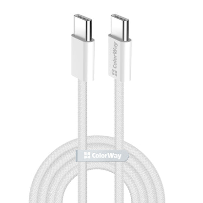 Kabl za prenos podataka i punjenje USB-C - USB-C ColorWay CW-CBPDCC061, 60W, 1m, Sivi