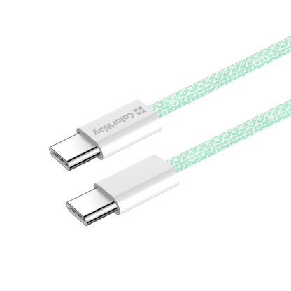 Kabl za Prenos Podataka i Punjenje USB-C - USB-C ColorWay CW-CBPDCC061, 60W, 1m, Zelen