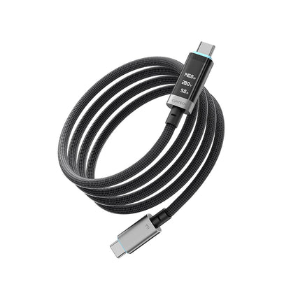 USB-C - USB-C kabl za prenos podataka i punjenje Cuktech CTC620P Display, 240W, 2m, Crni CCTC620POSBK