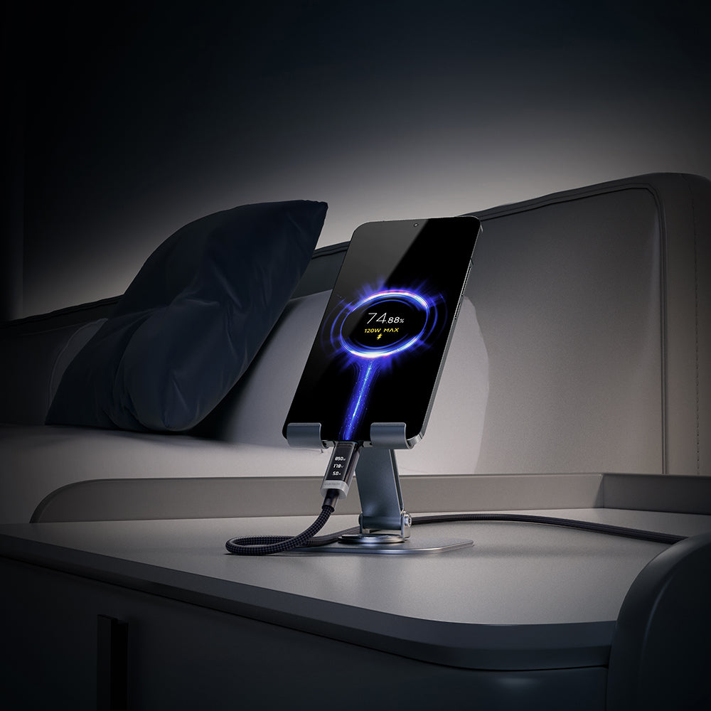 USB-C - USB-C kabl za prenos podataka i punjenje Cuktech CTC620P Display, 240W, 2m, Crni CCTC620POSBK