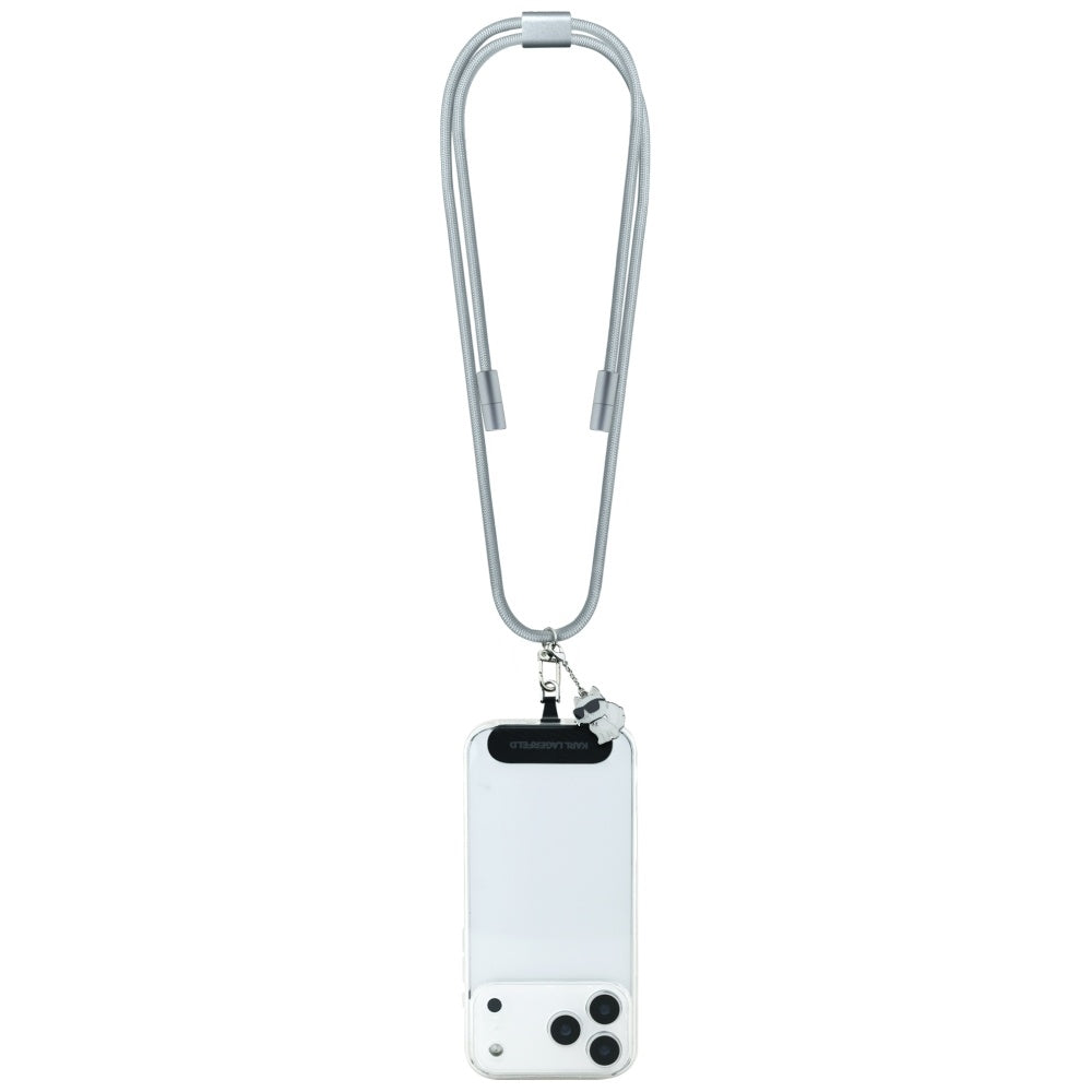 Kabl za prenos podataka i punjenje USB-C - USB-C Karl Lagerfeld Choupette Charm, 100W, 1.5m, Sivi