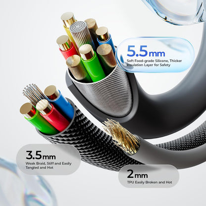 USB-C - USB-C kabl za prenos podataka i punjenje Lisen L115, 100W, 3m, Siva YL0126010031