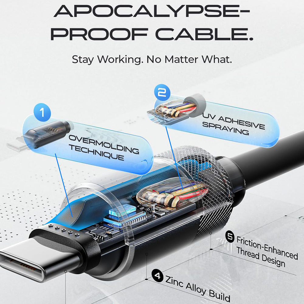 USB-C - USB-C kabl za prenos podataka i punjenje Lisen L115, 100W, 3m, Siva YL0126010031