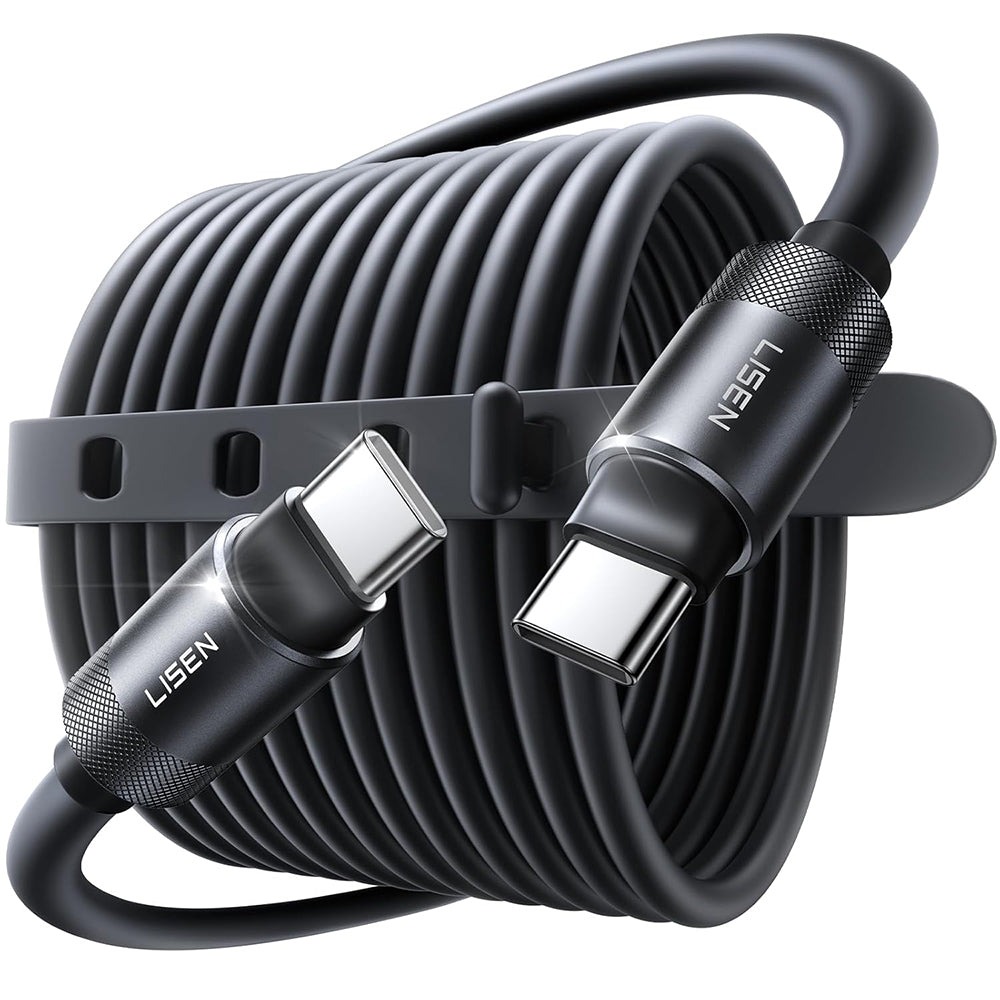 Kabl za prenos podataka i punjenje USB-C - USB-C Lisen L115, 100W, 3m, Crni YL0125040001
