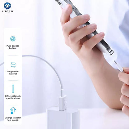 Kabl za podatke i punjenje USB-C - USB-C Lito, 18W, 2m, Beli