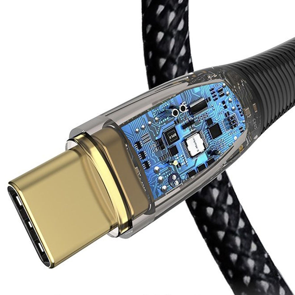 Kabl za podatke i punjenje USB-C - USB-C Lito LD01, 60W, 1.2m, Crni