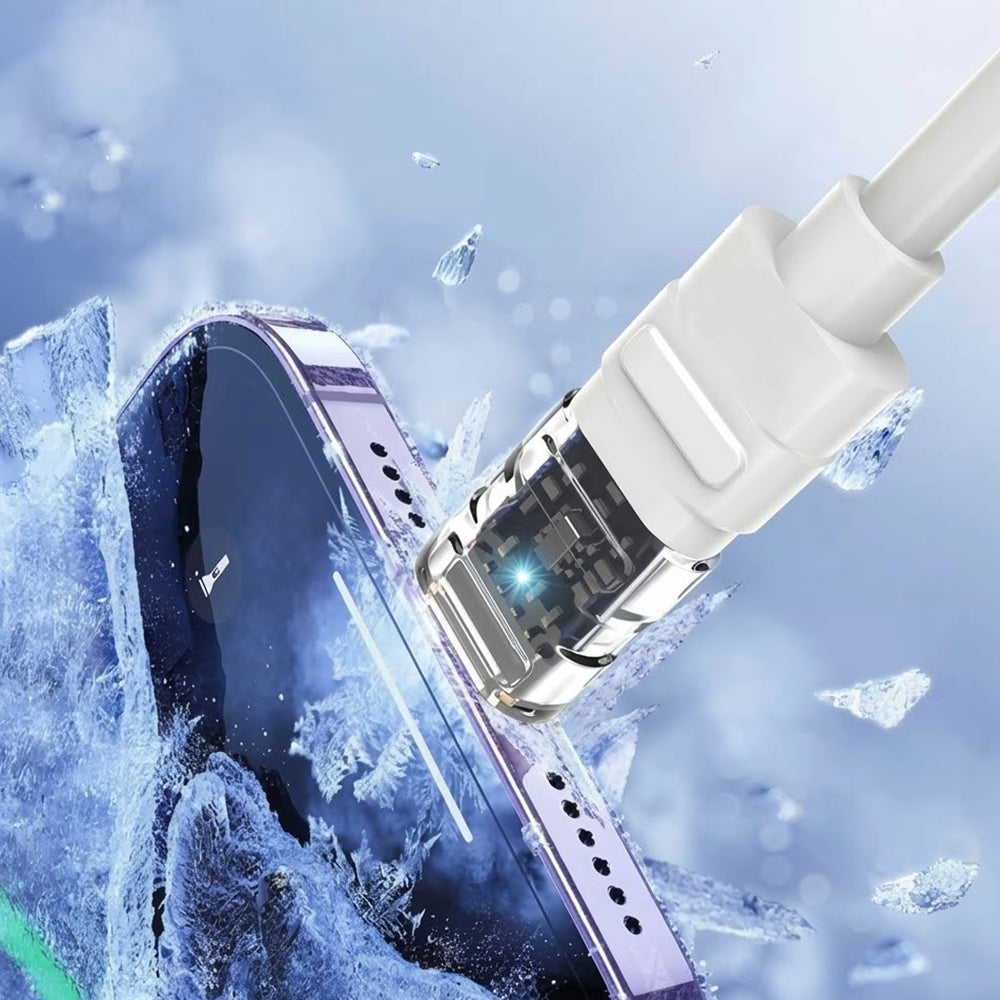 Kabl za Prenos Podataka i Punjenje USB-C - USB-C Lito LD05, 60W, 1m, Beli