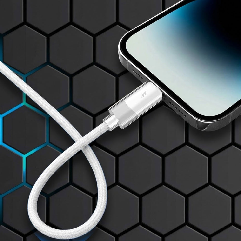 Kabl za Prenos Podataka i Punjenje USB-C - USB-C Lito LD07, 60W, 1m, Beli