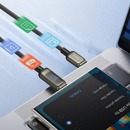 Kabl za prenos podataka i punjenje USB-C - USB-C Lito LD15 Display, 60W, 1m, Crni