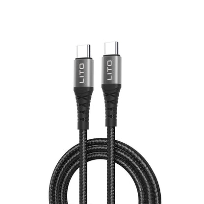 Kabl za prenos podataka i punjenje USB-C - USB-C Lito LD22CC, 60W, 2m, Crni